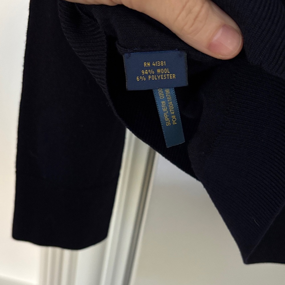 Ralph Lauren Navy Slim Fit Sweater - Picture 6 of 9